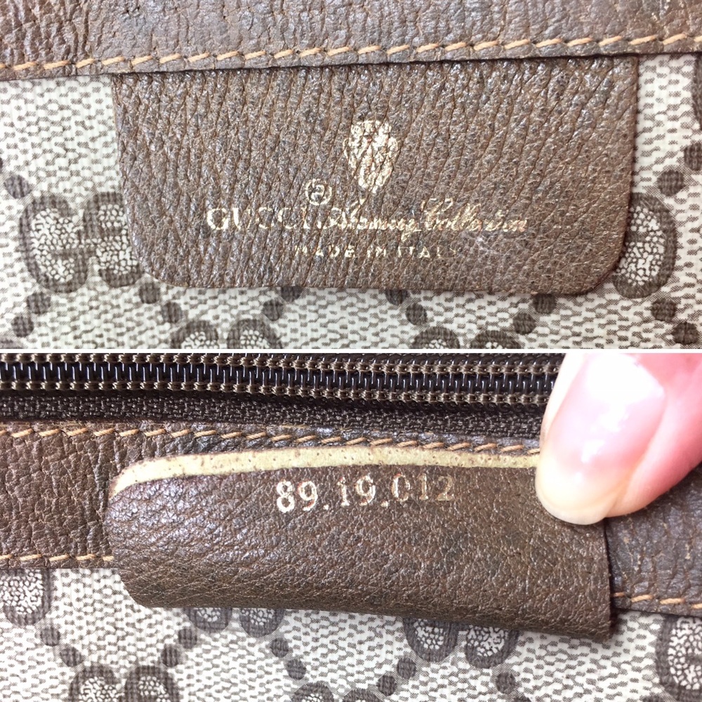 Authentic Gucci XL Tote/ travel bag brown monogram coated canvas with leather - Picture 7 of 15